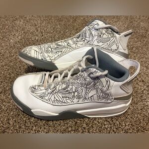 Jordan Kids Shoes in White and Gray